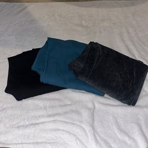 White stag, 3pairs, Black, Green, Fuzzy Black, Size 1XL